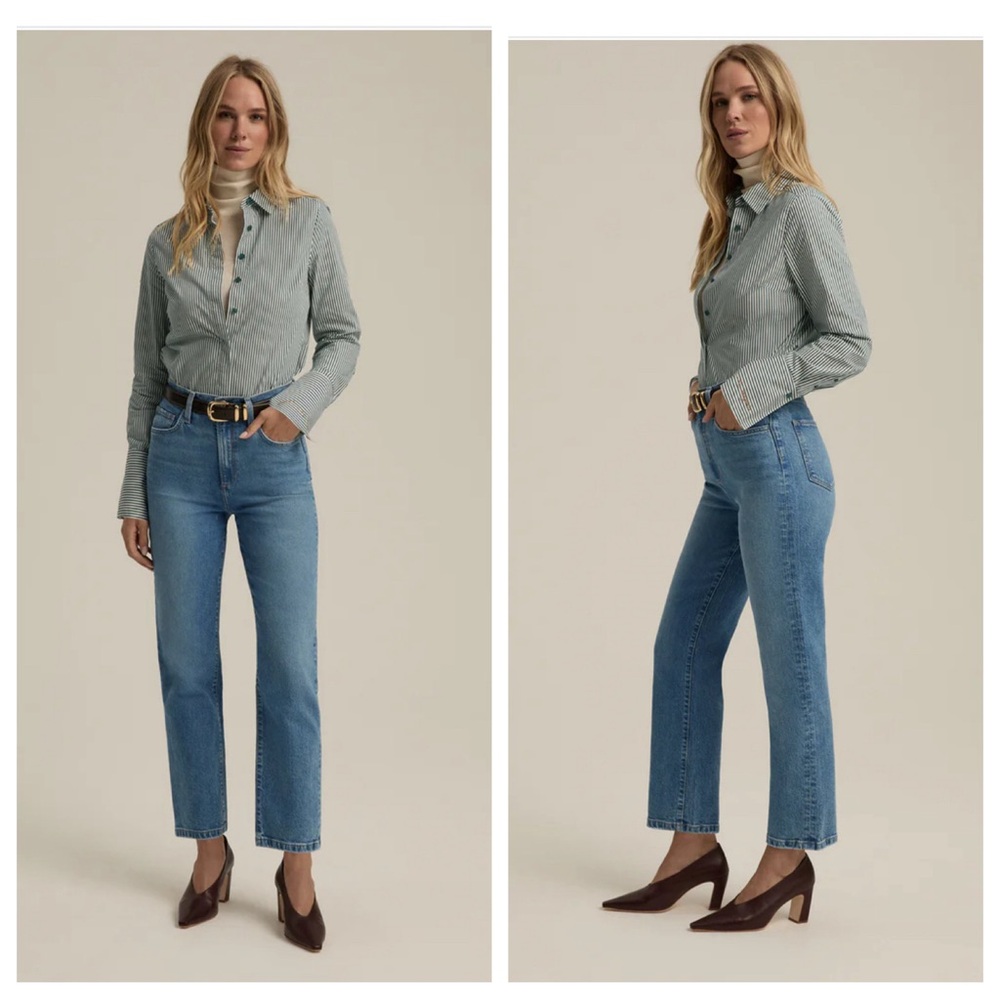 Favorite Daughter The Valentina Super High Rise Cigarette Ankle Jeans/ Santiago